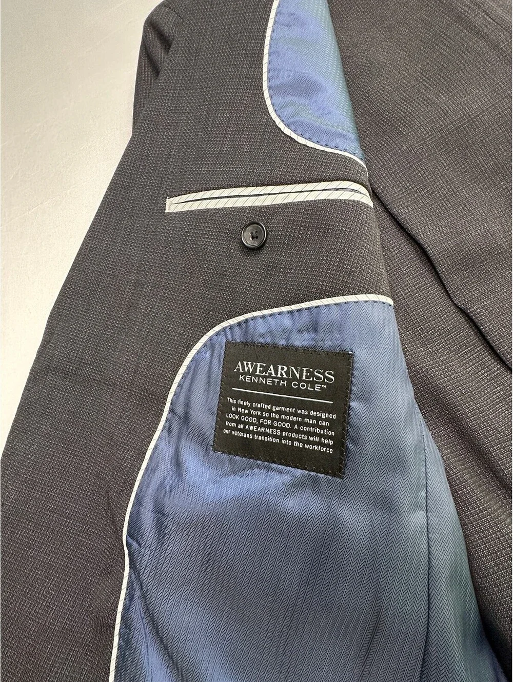 Kenneth Cole AWEARNESS Custom Men's Two-Piece Dark Charcoal